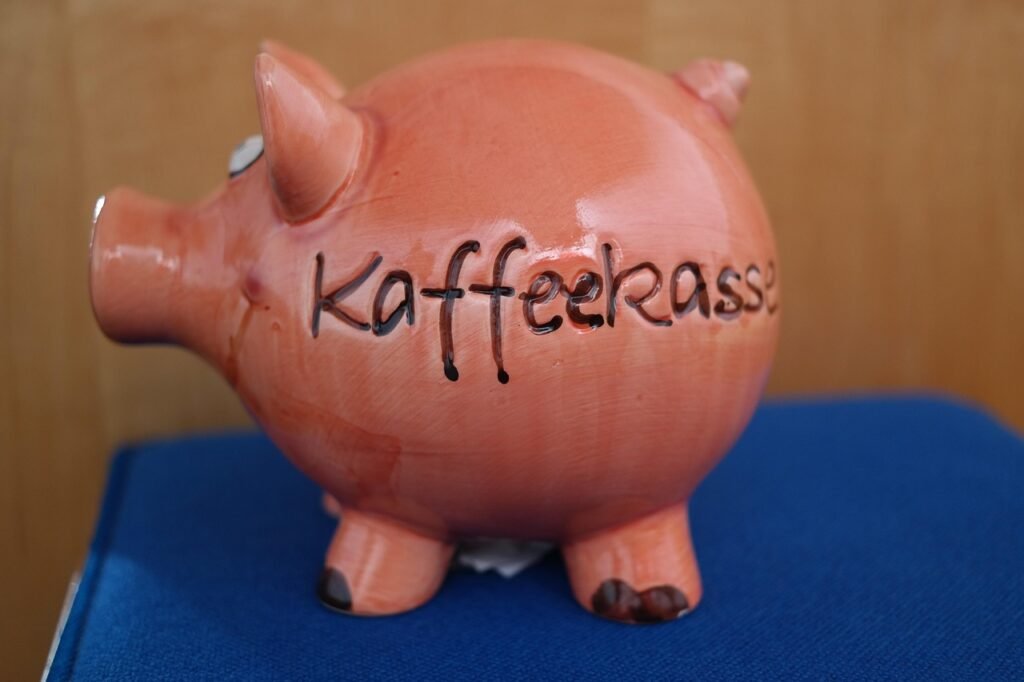 piggy bank, coffee checkout, cashbox, pig, porcelain figurine, money, revenue, donate, fun, happy, save up, pink, revenue, revenue, revenue, revenue, revenue