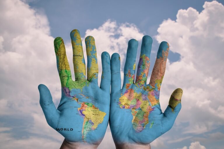 hands, world, map, global, earth, world map, globe, continents, palms, fingers, idea, concept